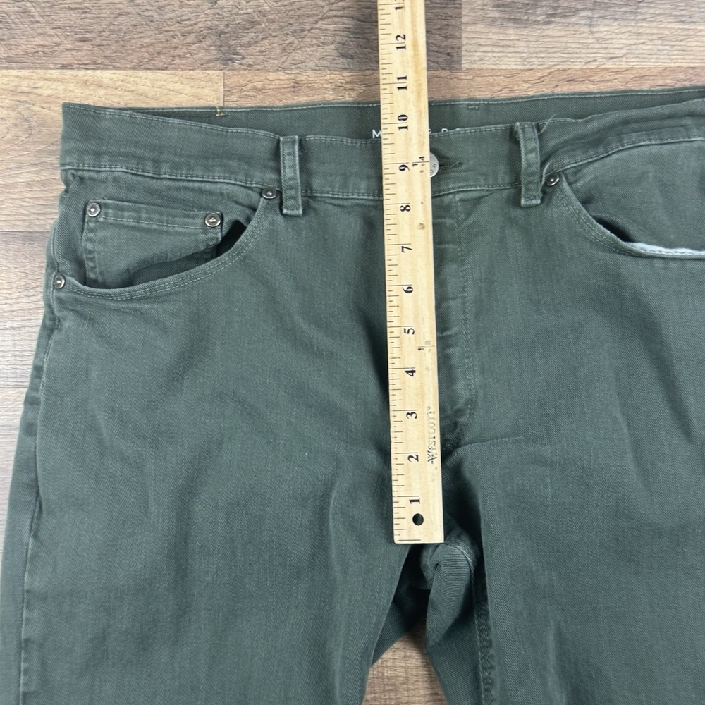 Mott & Bow Slim Jeans Men 35x30 Green Stretch Pants - Picture 7 of 9